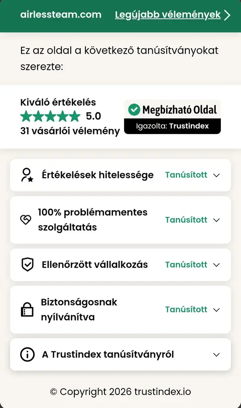 alt="Airless team - megbízhatósági igazolás Trustindex"