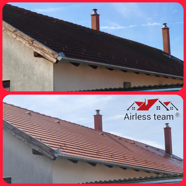 Cserép tető tisztítás