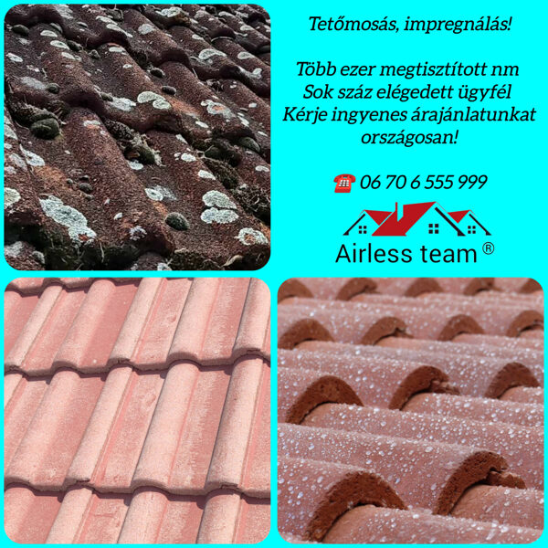 tetőmosás, impregnálás 