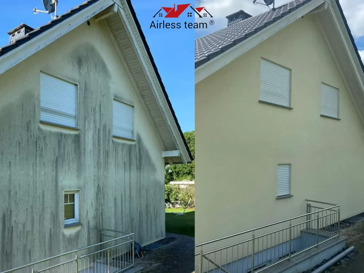 alt="speciális homlokzattisztítás. Penész eltávolítása"